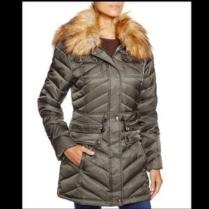 Laundry by Shelli Segal Olive Down Puffer Coat